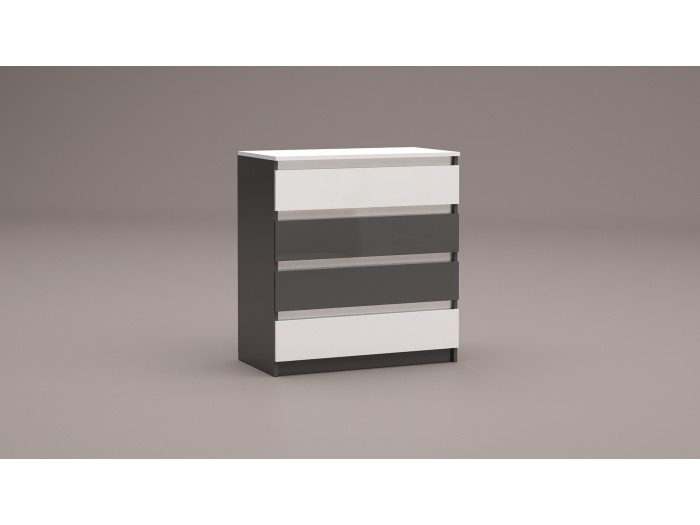 Скрин ЛЕО 4 (антрацит гланц/бяло гланц)